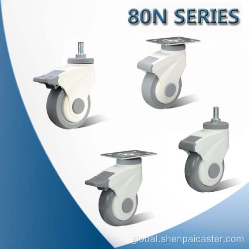 Caster for Medical Industry [80N]Plastic Bracket Medical Caster Supplier